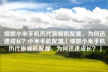 细数小米手机历代旗舰机配置，为何迅速成长？小米手机配置「细数小米手机历代旗舰机配置，为何迅速成长？」